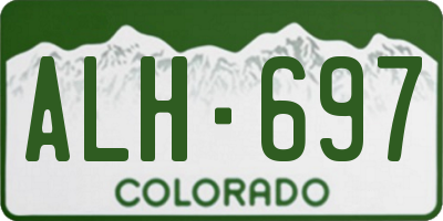 CO license plate ALH697