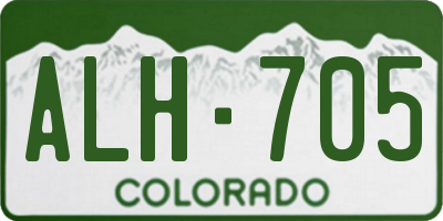 CO license plate ALH705