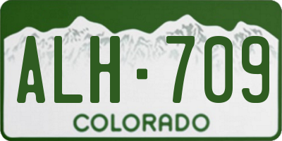 CO license plate ALH709