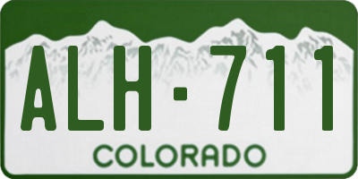 CO license plate ALH711