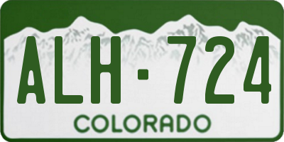 CO license plate ALH724
