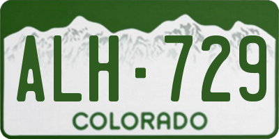 CO license plate ALH729