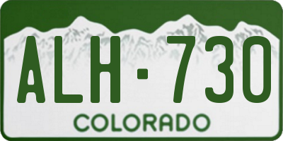 CO license plate ALH730
