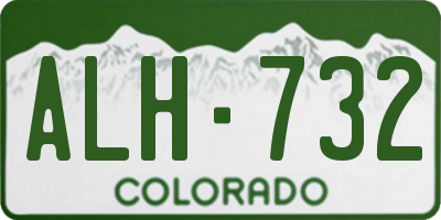 CO license plate ALH732