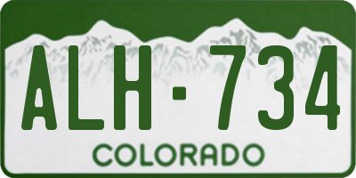 CO license plate ALH734
