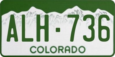 CO license plate ALH736