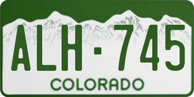 CO license plate ALH745
