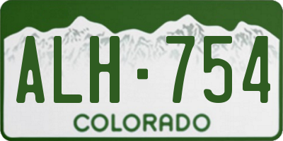 CO license plate ALH754