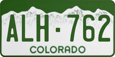 CO license plate ALH762