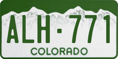 CO license plate ALH771