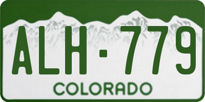 CO license plate ALH779