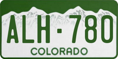 CO license plate ALH780