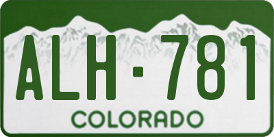 CO license plate ALH781