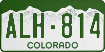 CO license plate ALH814