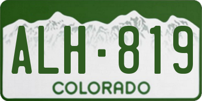 CO license plate ALH819