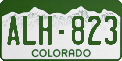 CO license plate ALH823