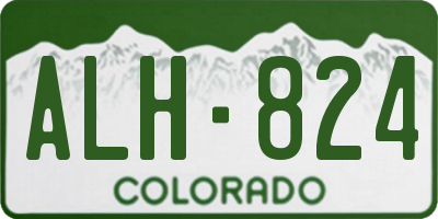 CO license plate ALH824