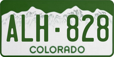 CO license plate ALH828