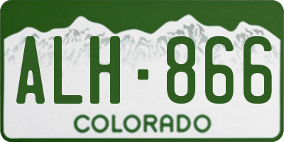 CO license plate ALH866