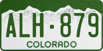 CO license plate ALH879