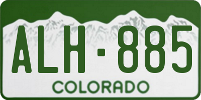 CO license plate ALH885
