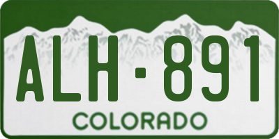 CO license plate ALH891