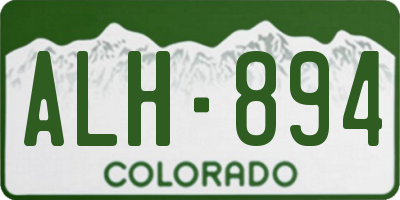 CO license plate ALH894