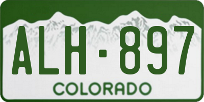 CO license plate ALH897