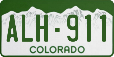 CO license plate ALH911