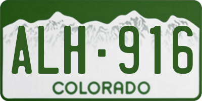 CO license plate ALH916