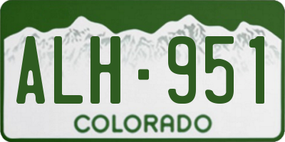 CO license plate ALH951