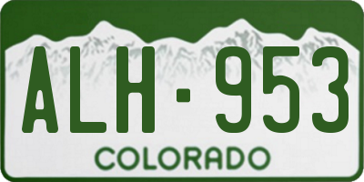 CO license plate ALH953