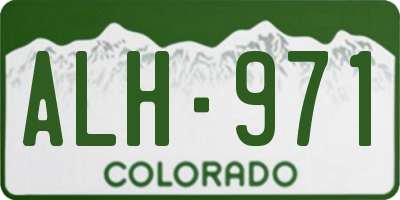 CO license plate ALH971