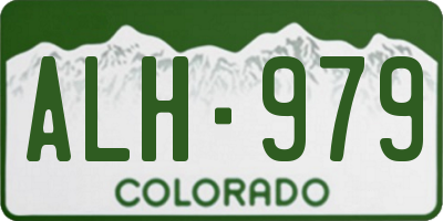 CO license plate ALH979