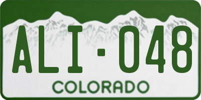 CO license plate ALI048