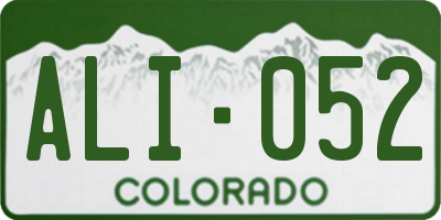 CO license plate ALI052