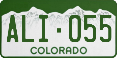 CO license plate ALI055