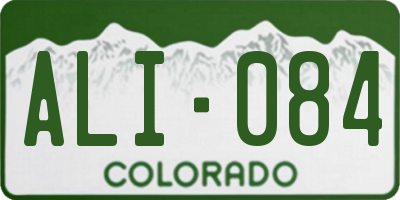 CO license plate ALI084