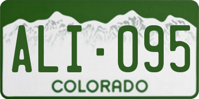 CO license plate ALI095