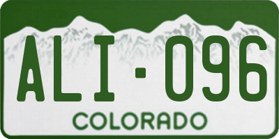 CO license plate ALI096