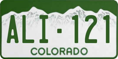 CO license plate ALI121