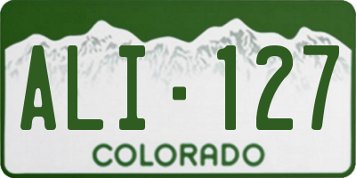 CO license plate ALI127