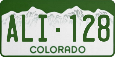 CO license plate ALI128