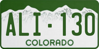 CO license plate ALI130