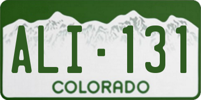 CO license plate ALI131
