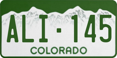 CO license plate ALI145