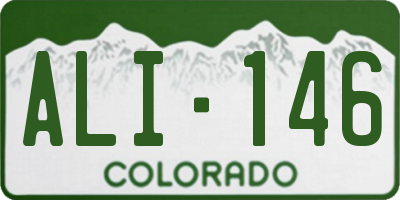 CO license plate ALI146