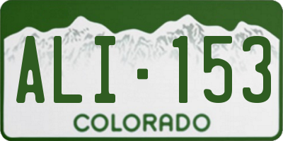 CO license plate ALI153