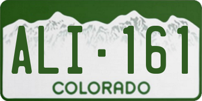 CO license plate ALI161