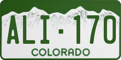 CO license plate ALI170